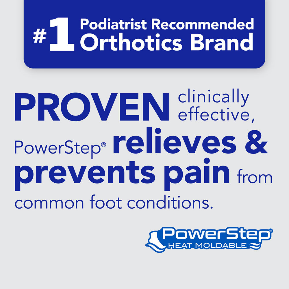 PowerStep Heat Moldable Insoles | Personalized Arch Support Orthotic, Exact Fit