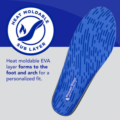 PowerStep Heat Moldable Insoles | Personalized Arch Support Orthotic, Exact Fit