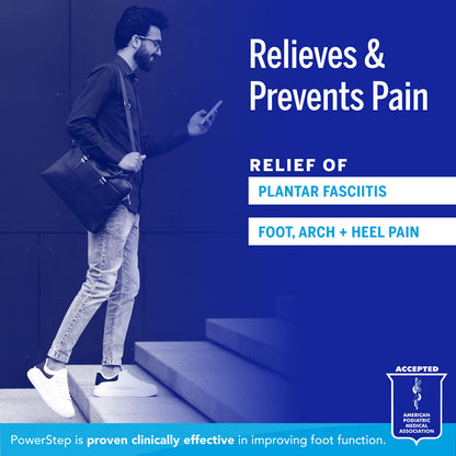 PowerStep Pinnacle 3/4 Insoles | Arch Pain Relief Orthotic for Tight Shoes