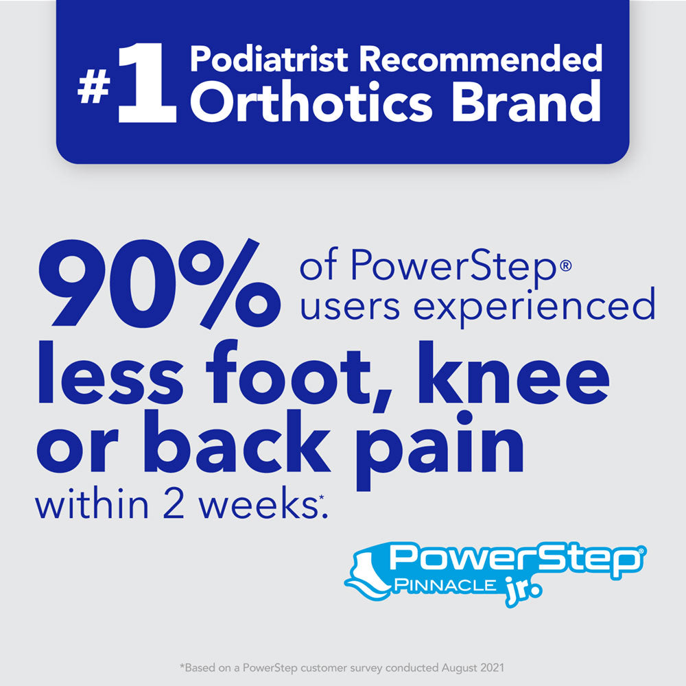 PowerStep Pinnacle Junior Insoles | Children's Pain Relief Shoe Insert