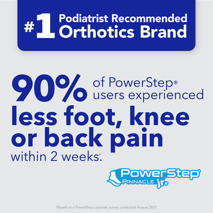 PowerStep Pinnacle Junior Insoles | Children's Pain Relief Shoe Insert