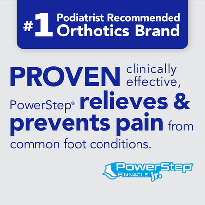 PowerStep Pinnacle Junior 3/4 Insoles | Children's Pain Relief Shoe Insert