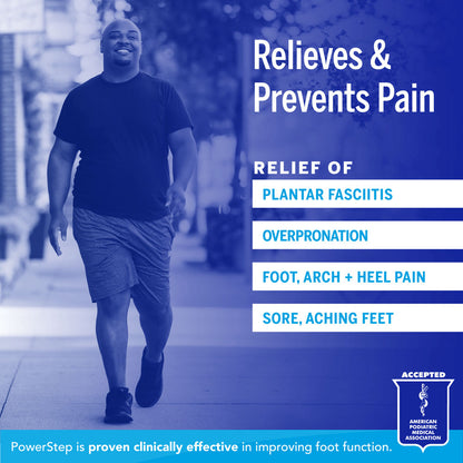 PowerStep Pinnacle Low Insoles | Flat Feet Pain Relief Orthotic, Pronation Inserts