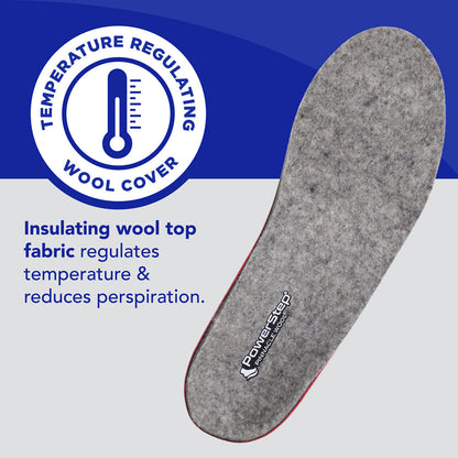PowerStep Wool Insoles | Arch Support Wool Orthotic, Temperature Control Insoles