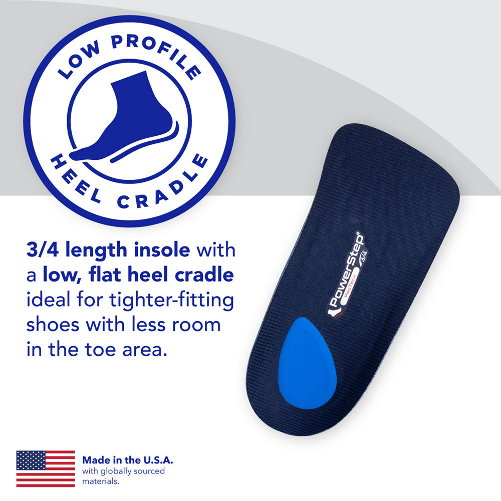 ProTech® 3/4 Length | Arch Pain Relief Orthotic for Tight Shoes