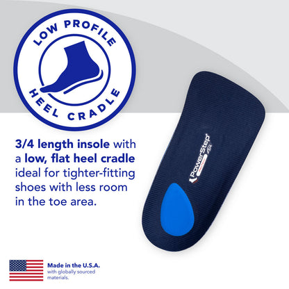 ProTech® 3/4 Length | Arch Pain Relief Orthotic for Tight Shoes