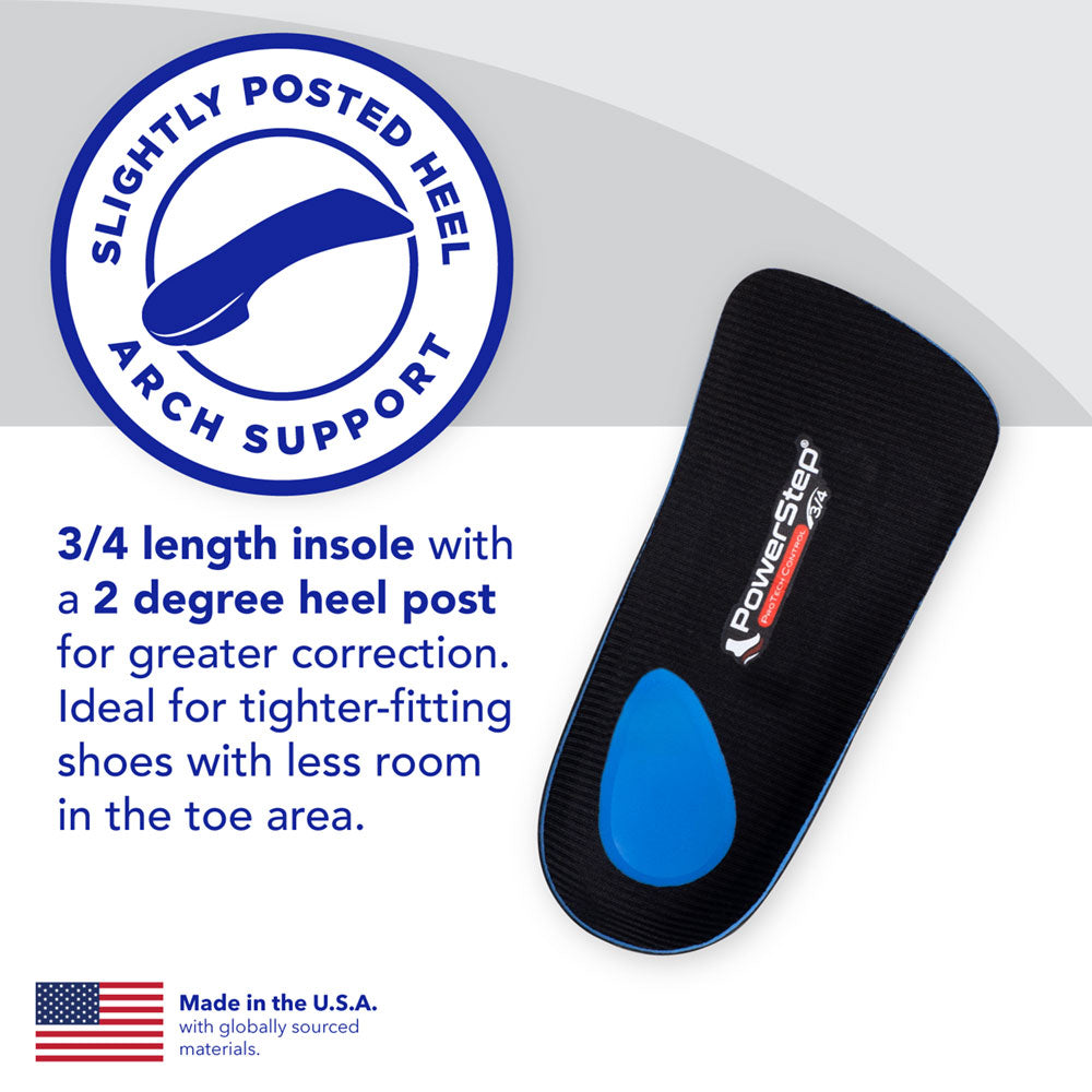 ProTech® Control 3/4 | Max Stability, Pain Relief Orthotic for Tight Shoes
