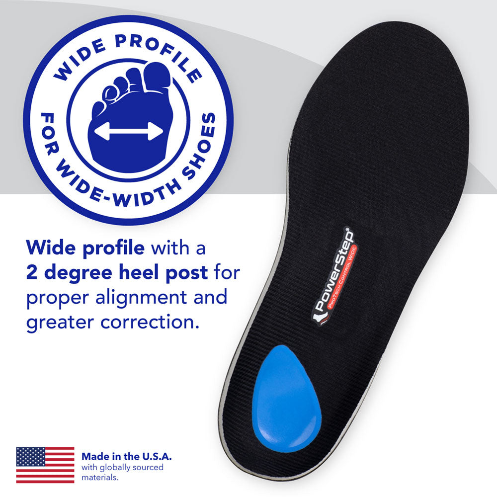 ProTech® Control Wide | Wide Feet Arch Support Orthotic, Extra Wide, Max Stability