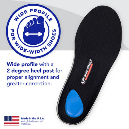 ProTech® Control Wide | Wide Feet Arch Support Orthotic, Extra Wide, Max Stability