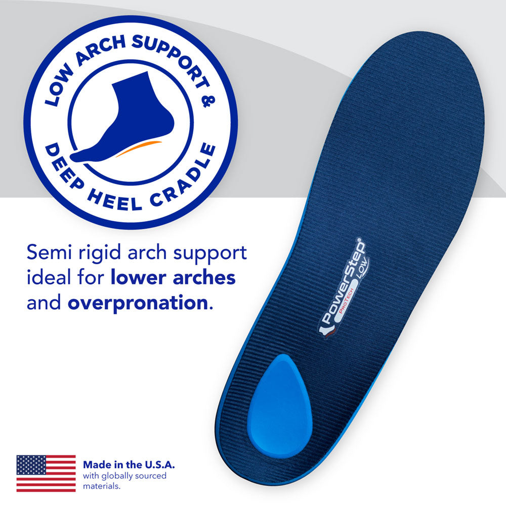 ProTech® Low Arch | Flat Feet Pain Relief Orthotic, Overpronation Insoles