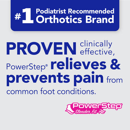 PowerStep SlenderFit 3/4 Insoles | Arch Support Shoe Insert for High Heels