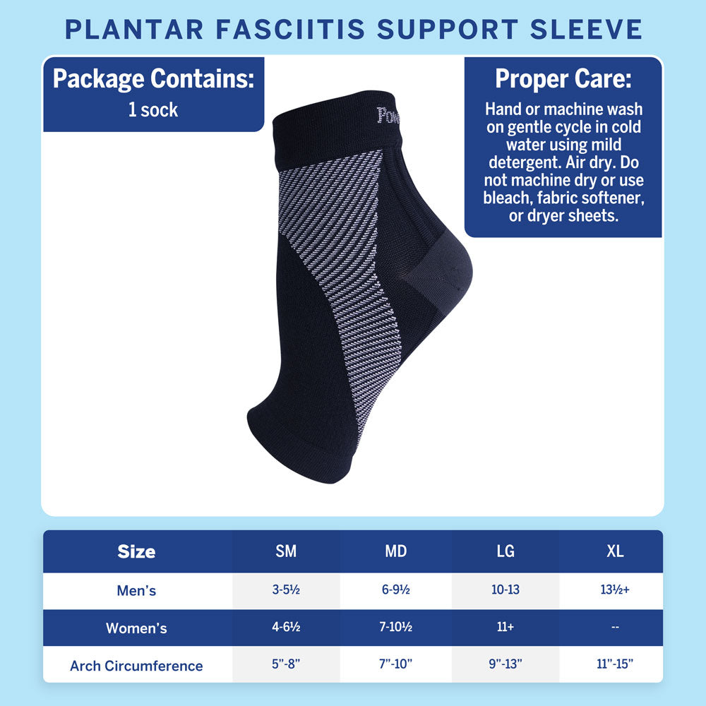 PowerStep Plantar Fasciitis Support Sleeve | Reduce Arch & Heel Pain, Speed Recovery