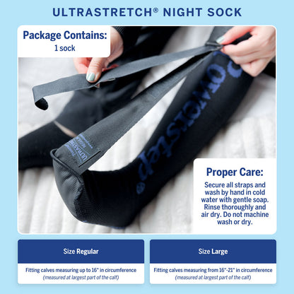 PowerStep UltraStretch Night Sock | For Stretching the Calf & Soft Tissues of the Foot
